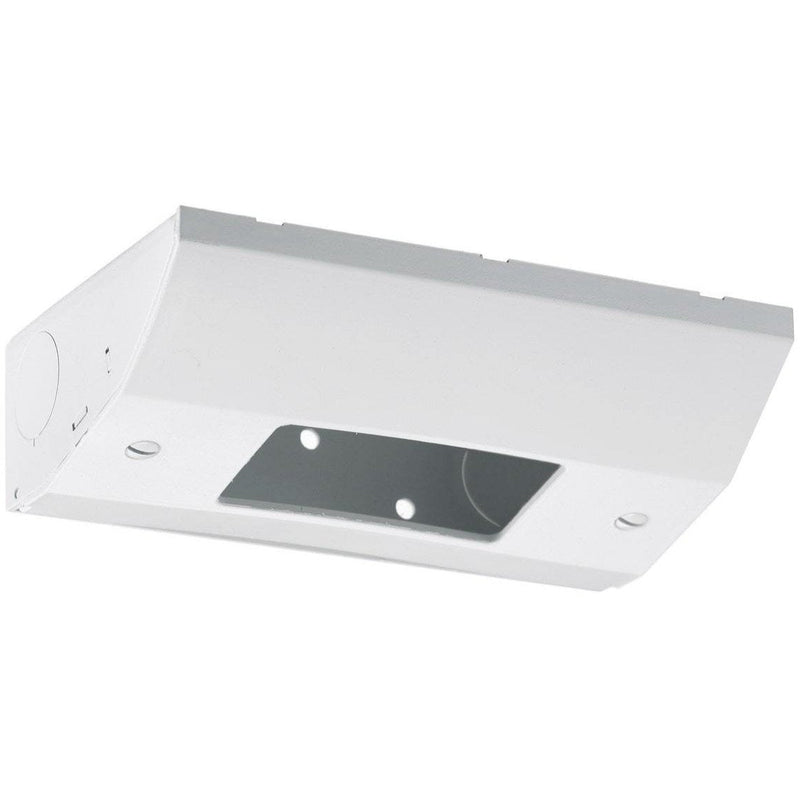 Hubbell RU100W Under Cabinet Slim Outlet Box, Metal Cover, White