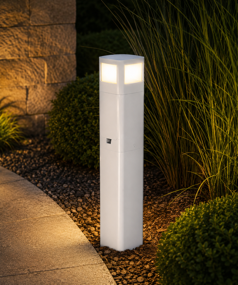Hubbell WPPALW ParkPost Area Light Cover, Dimmable, White Installed Outdoors