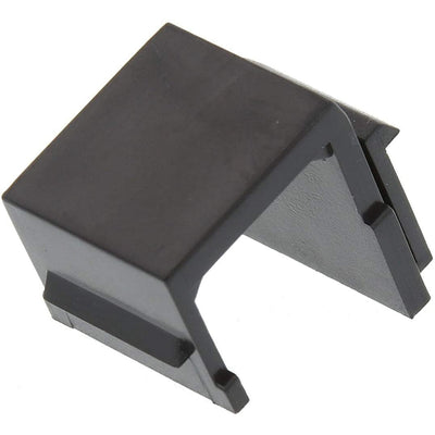 Blank Snap-In Keystone Cover Jack for Open Ports - Black