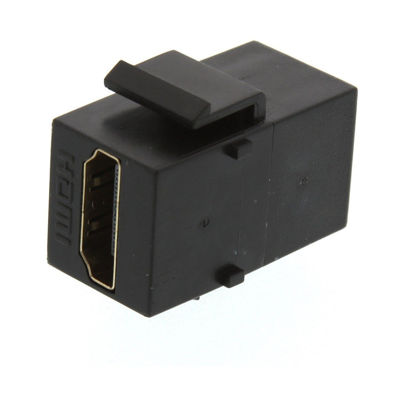 HDMI Snap-In Keystone Jack, Female to Female Coupler - Black