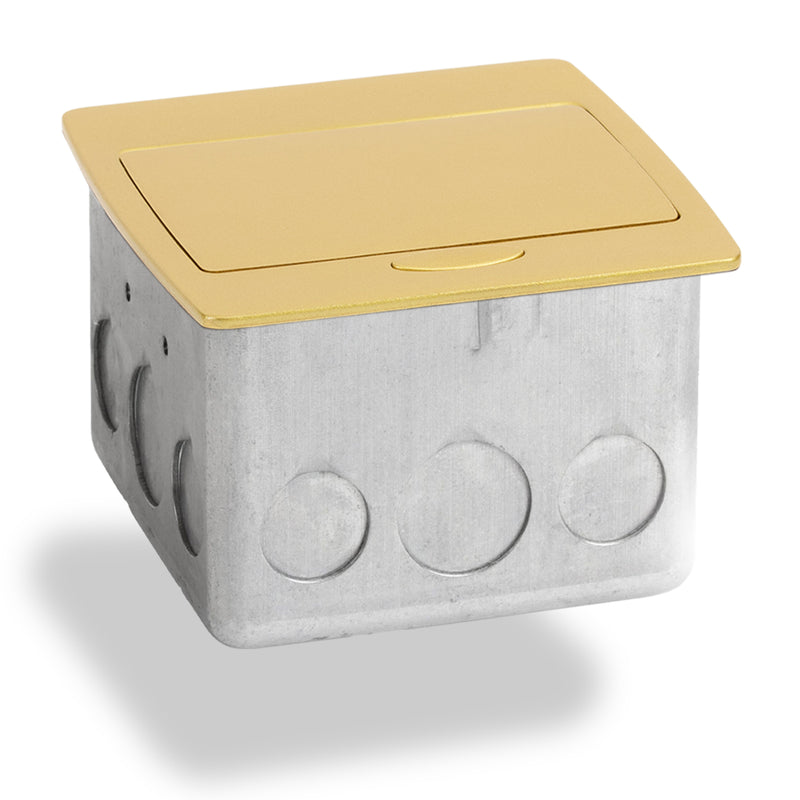 Kitchen Counter Pop Up Receptacle, 20A GFCI, Metal Back Box, Brass