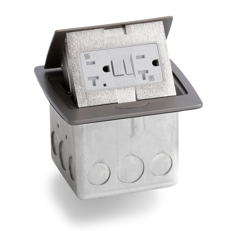 Lew Electric PUFP-CT-CH-MB Kitchen Pop Up 20A GFCI Outlet, Graphite ...