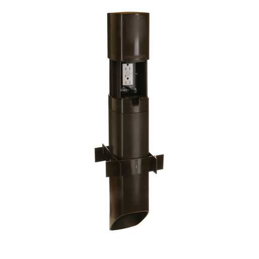 TayMac PP55Z Outdoor Garden Post for Lighting & Power, 26", Bronze, Front