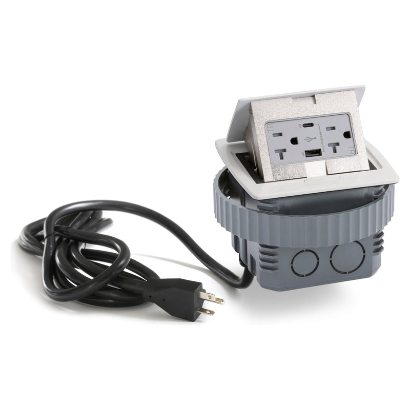 Kitchen Counter Pop Up Outlet Charging USB A/C Ports, Corded, Off White ...