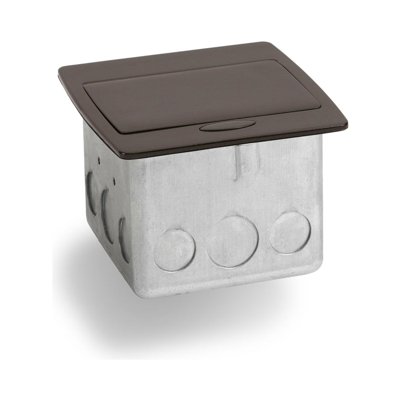Kitchen Counter Pop Up Receptacle, 20A Duplex, Metal Back Box, Dark Bronze
