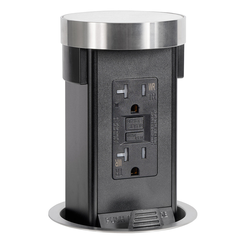 Countertop Plug In Kitchen Pop Up Countertop Outlet w/ Custom Top For Stone, GFI ...