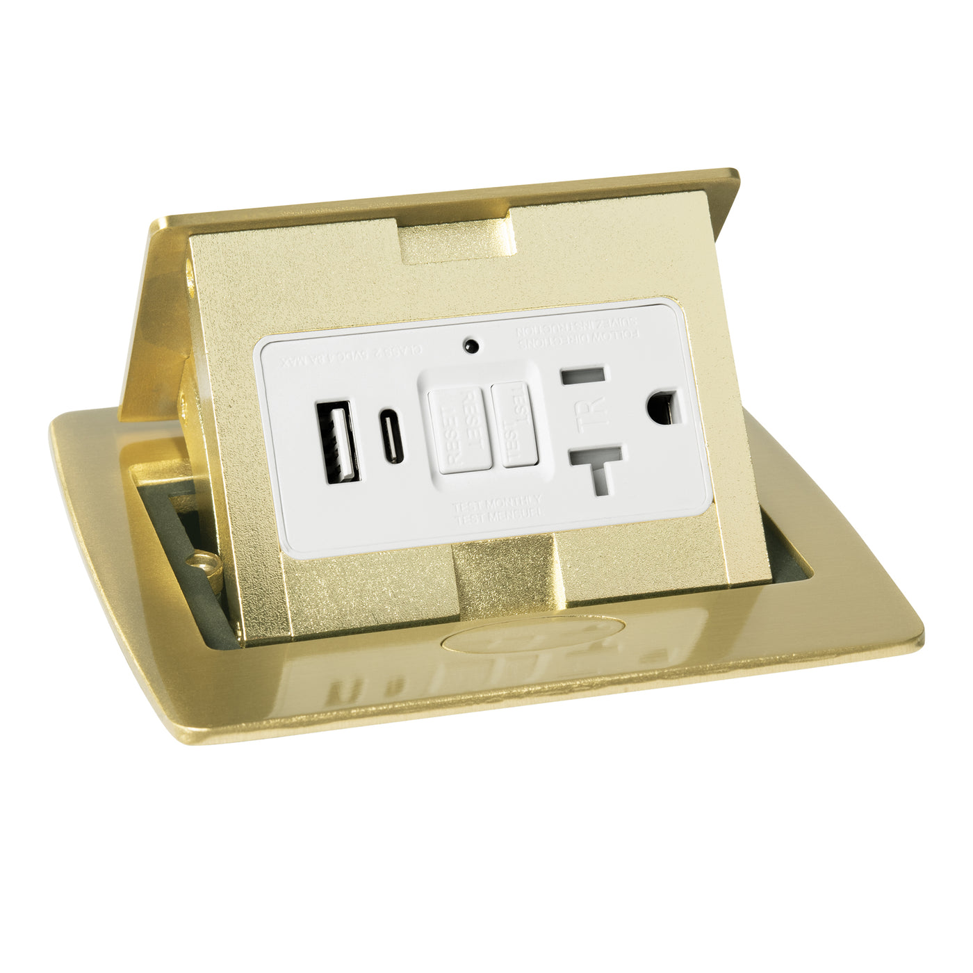 Counter Box Outlet Kitchen Counter Pop Up Outlet, GFI & USB A/C, Plastic Back Box, 20A, B ...