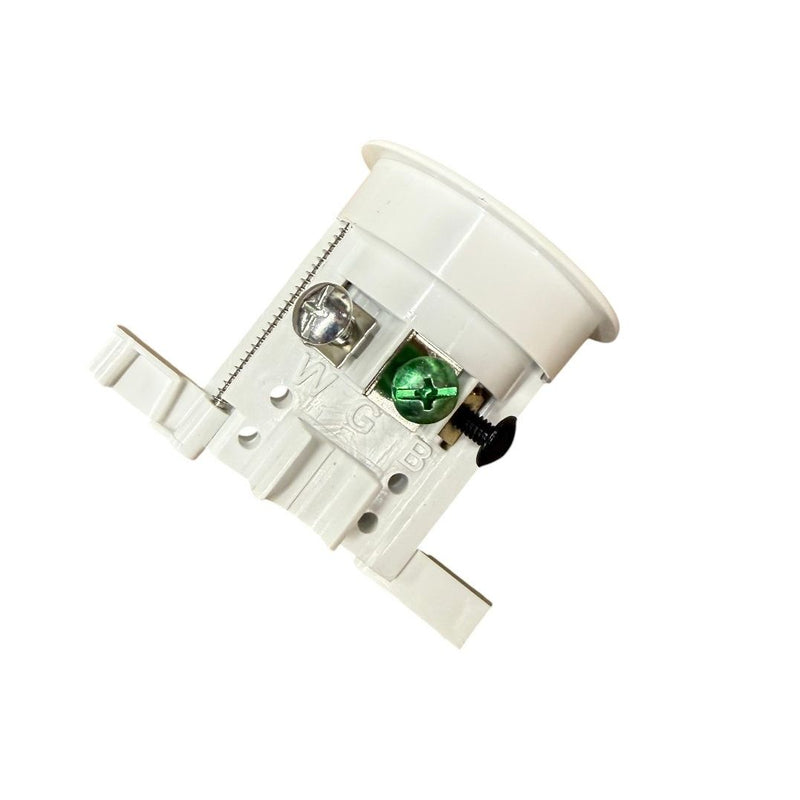2" In-Cabinet Round Power Outlet, White, Paintable Cap