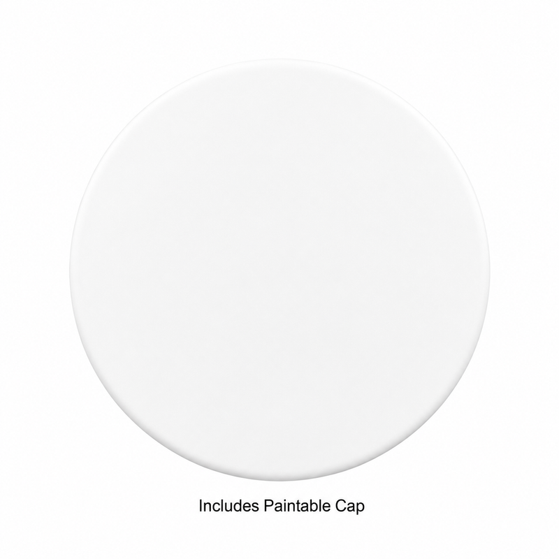 2" In-Cabinet Round Power Outlet, White, Paintable Cap, 50-Pack