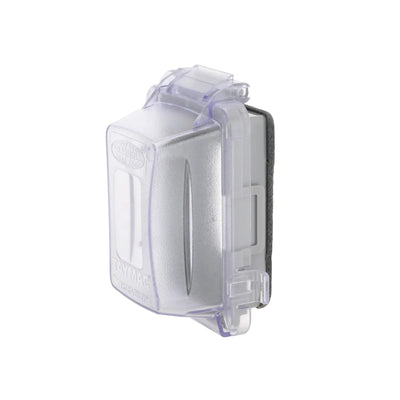 Outdoor Weatherproof 1-Gang In-Use Outlet Cover, Extra Duty, Clear, 8-pack