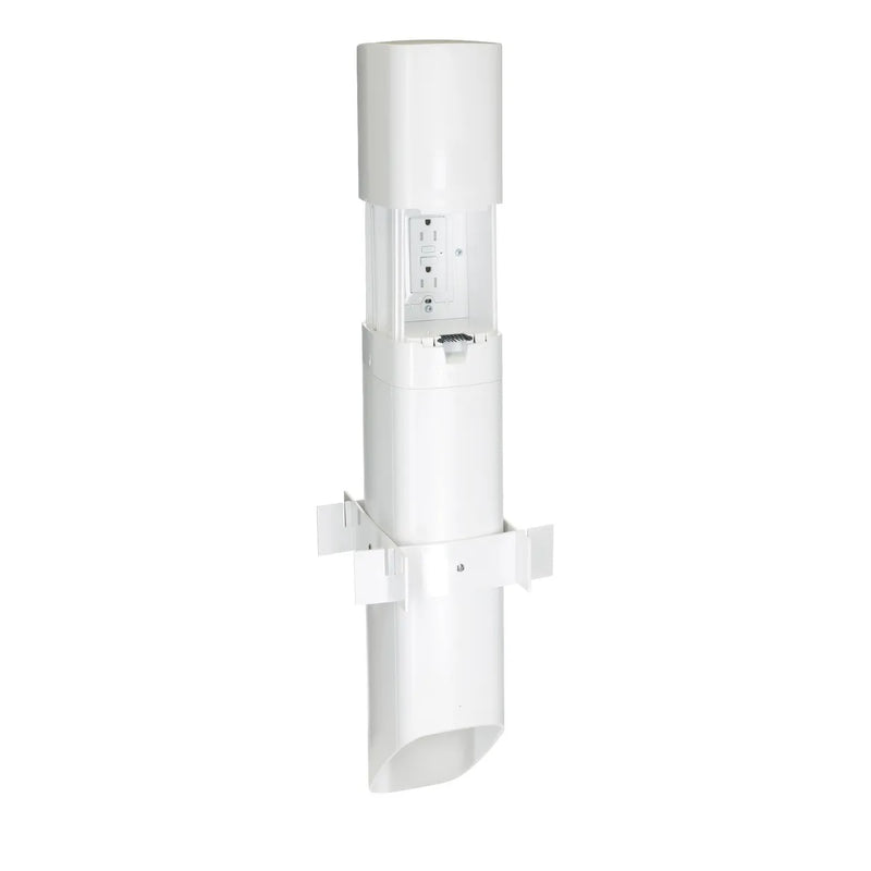 Hubbell WPP55GW ParkPost Outdoor Power Weatherproof Post, GFCI, White