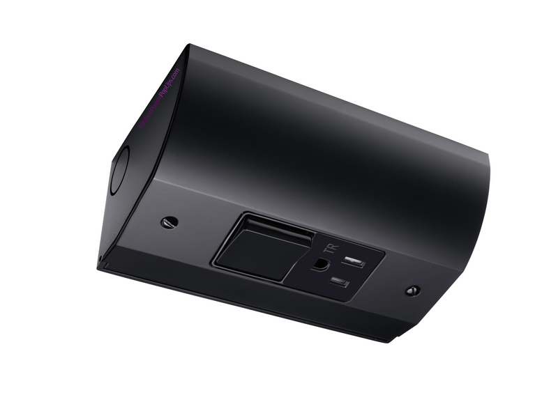 Under Cabinet Angled Power Strip with Plug & Switch, Hardwired, Black