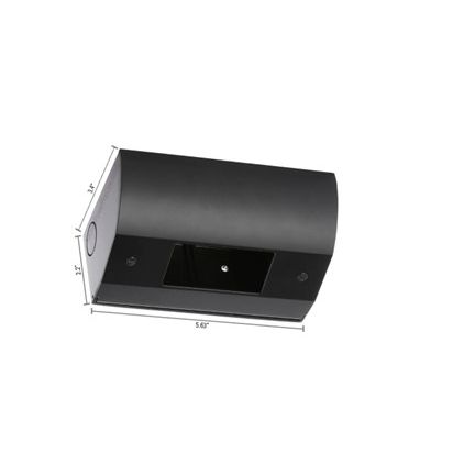Under Cabinet Angled Power Strip with Triple Light Switch, Hardwired, Black