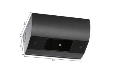 Under Cabinet Angled Outlet Strip 2 Power, Charging USB-A/C 15W, Hardwired, Black