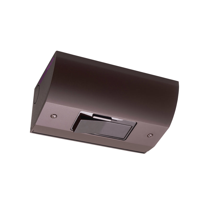 Under Cabinet Angled Dimmer Switch Box, Hardwired, Brown
