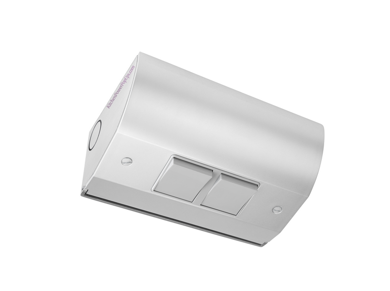 Under Cabinet Angled Dual Light Switch Box, Hardwired, Stainless