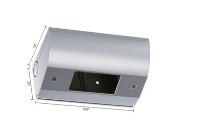 Under Cabinet Angled Light Switch Box, Hardwired, Stainless