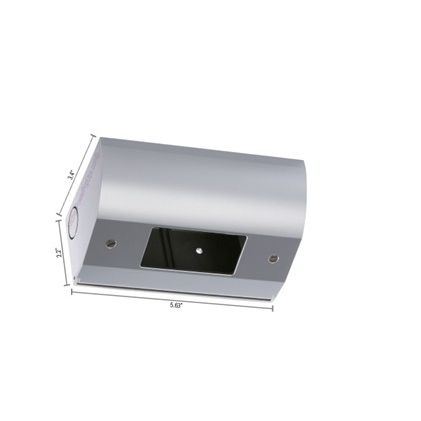 Under Cabinet Angled Outlet Strip 2 Power, 2 Charging USB-C, Hardwired, Stainless