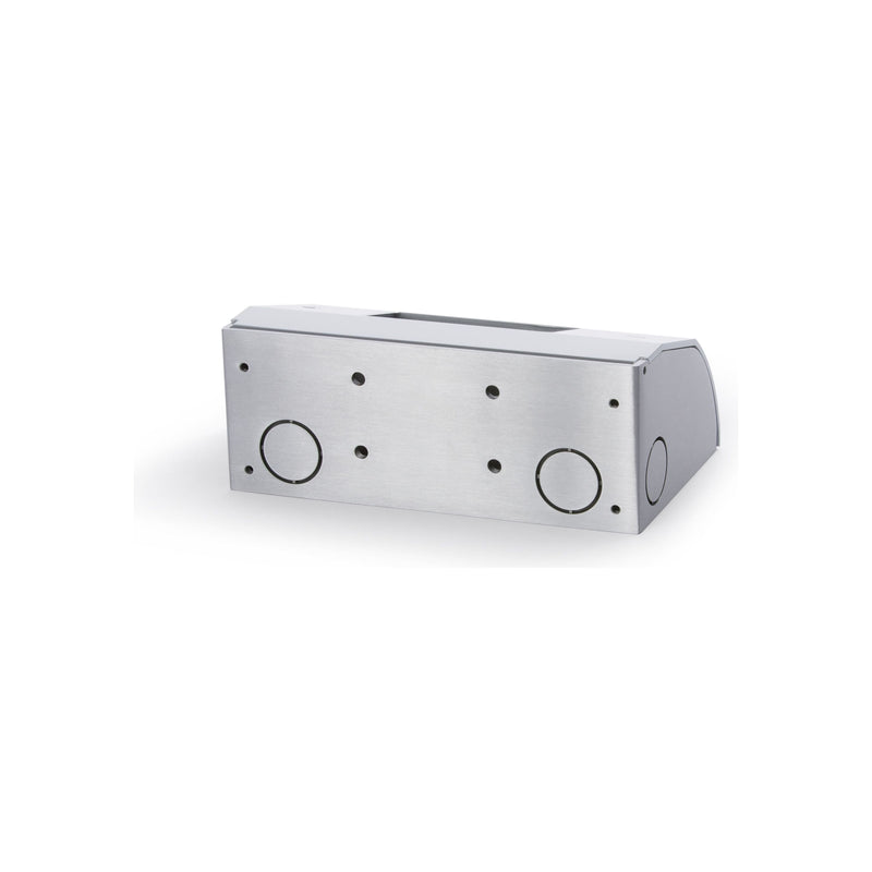 Under Cabinet Angled Power Strip with GFCI Outlet, 20A Hardwired, Stainless