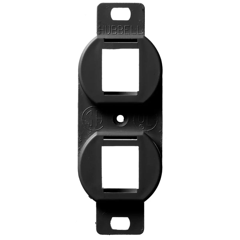 2 Port Duplex Frame for Hubbell Phone/Data/AV Keystone Jacks