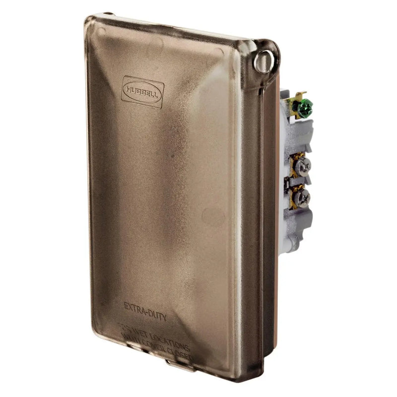 Outdoor Weatherproof In-Use Wall Outlet, Vertical, 15A, WR, TR, Brown, 10pk
