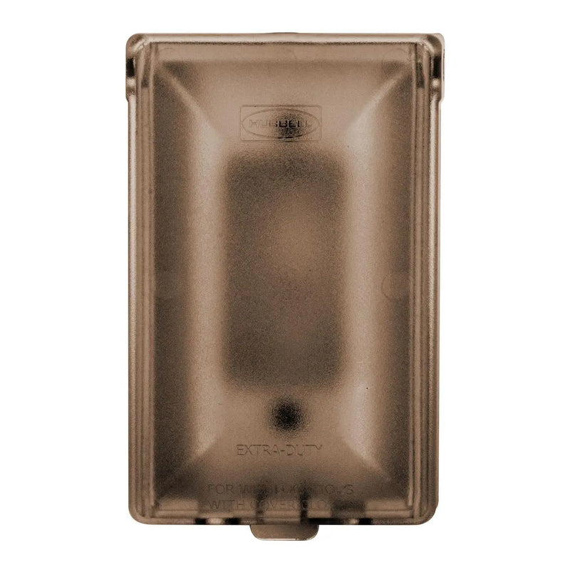 Outdoor Weatherproof In-Use Wall Outlet, Vertical, 15A, WR, TR, Brown, 10pk