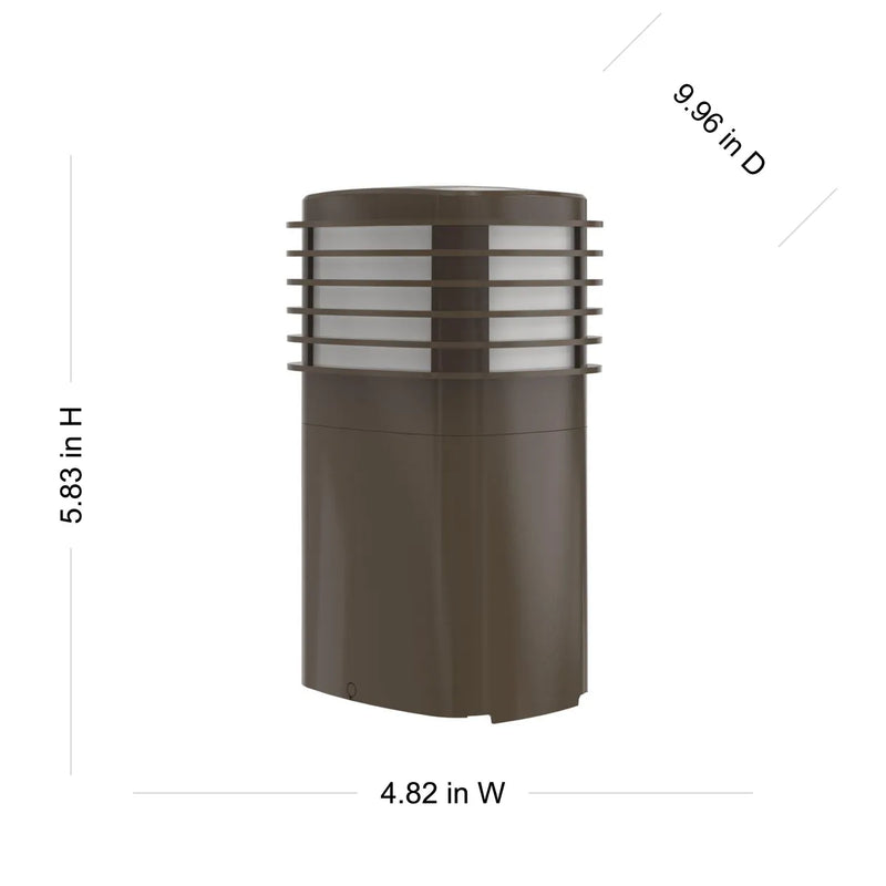 Hubbell WPPPLZ ParkPost Pagoda Louvered Light Cover, Dimmable, Bronze
