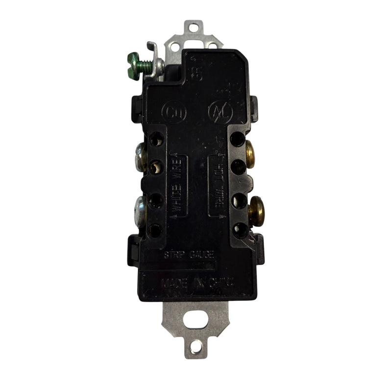 15 Amp Decora Outlet, Weather Resistant, Tamper Resistant - Black