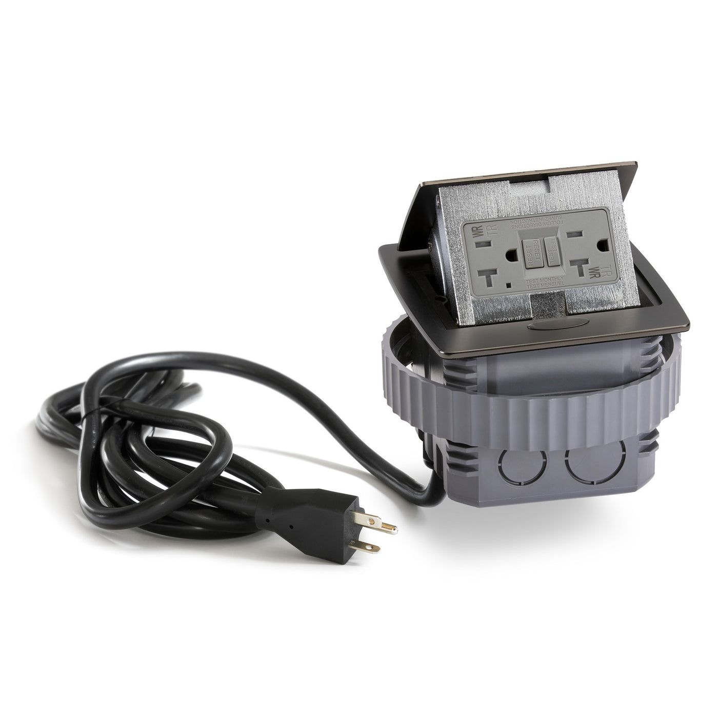 Kitchen Counter Pop Up GFCI Outlet, Corded, Plastic Back Box, Black ...