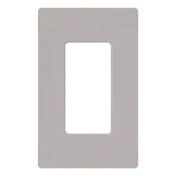 Lutron CW-1-GR Claro Decora 1 Gang Screwless Wall Plate, Gray