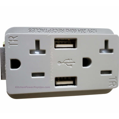 PUFP-CT Replacement Gray USB 20A Outlet