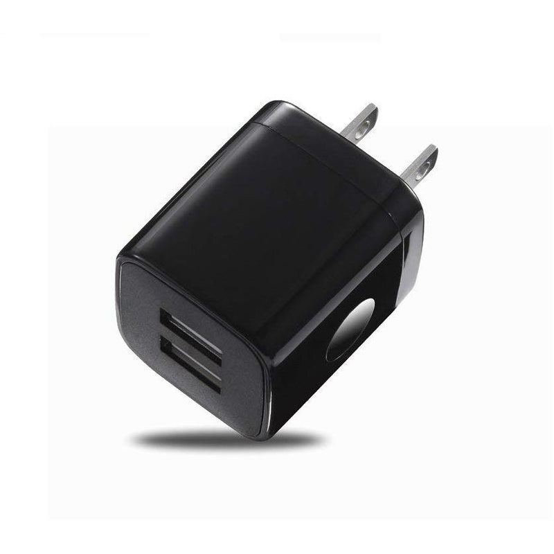 2 Port Cube USB Wall Charger - Black