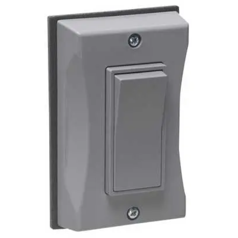 Outdoor Light Switch Cover, Single Gang, Waterproof, Gray, 10-pack