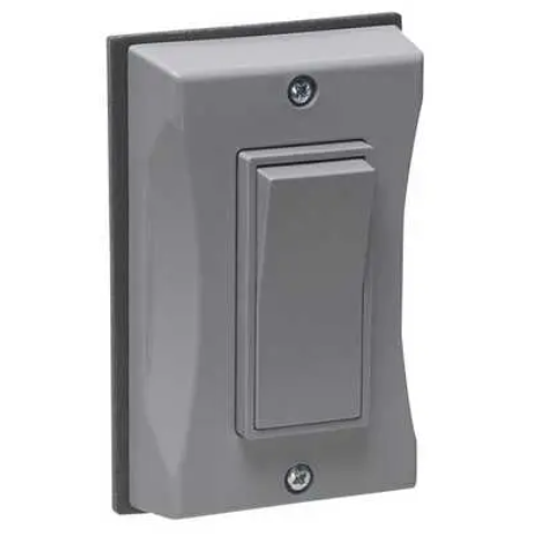 Weatherproof Outdoor Light Switch Cover, Single Gang, Waterproof, Gray