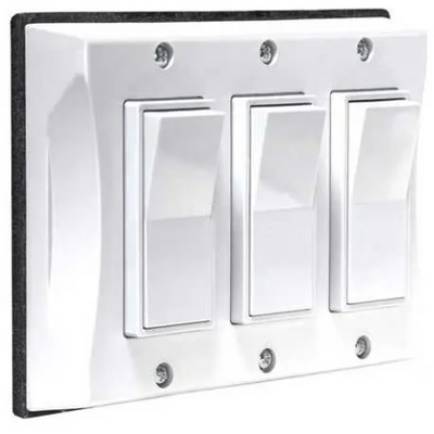 Weatherproof Outdoor Light Switch Cover 3-Gang Waterproof, White