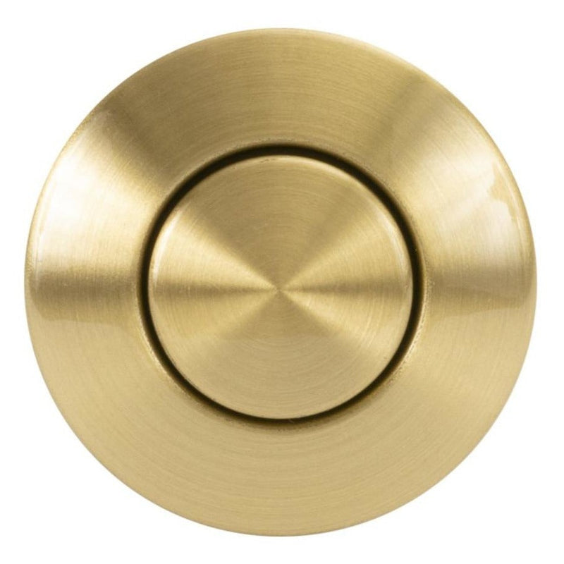 Push Button Garbage Disposal Air Switch, Brass, Top