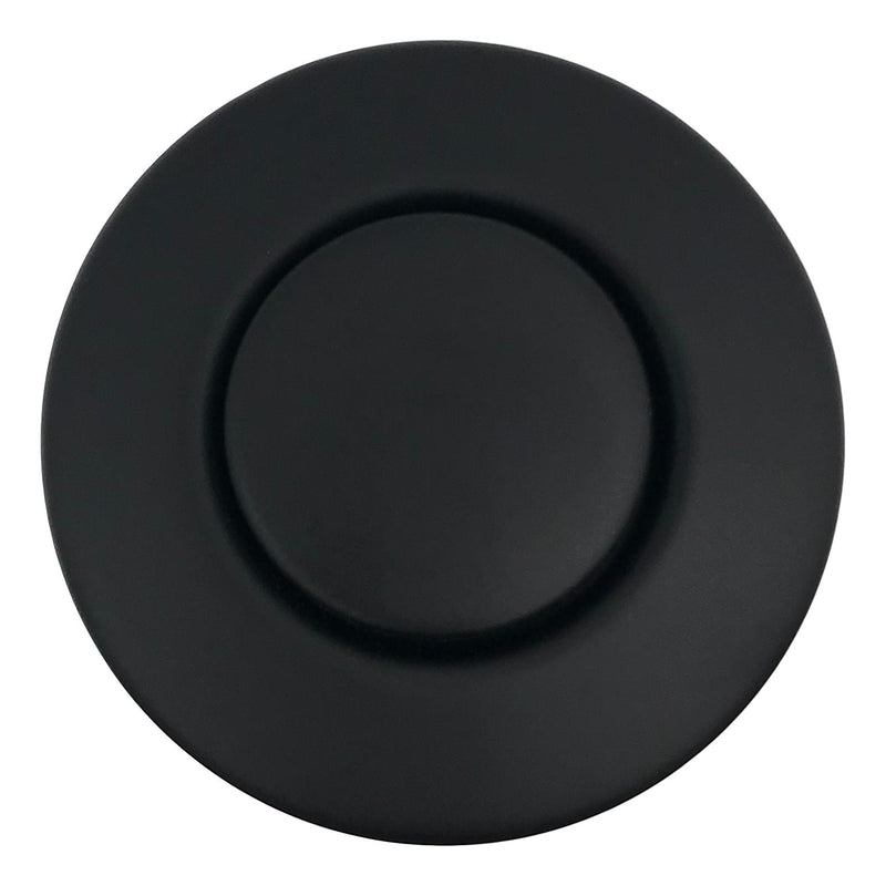 Countertop Push Button Disposal Outlet Air Switch Kit, Matte Black, Top View