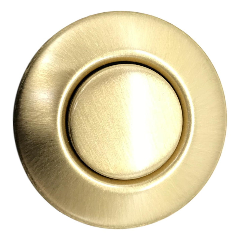 Push Button Air Switch, Satin Brass, Top View