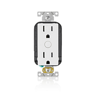 Leviton D215R-1BW Decora Smart Wi-Fi Power Outlet, 2nd Gen, White