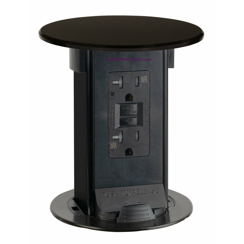 Countertop Pop Up 20A GFCI Protected, Wireless QI Charging, Dark Bronze