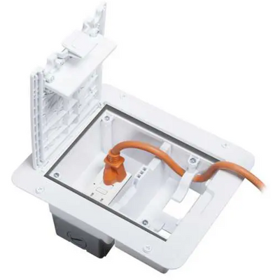 Taymac DOCK320W Outdoor Weatherproof Deck Outlet Box Kit, 15A GFI Power, White