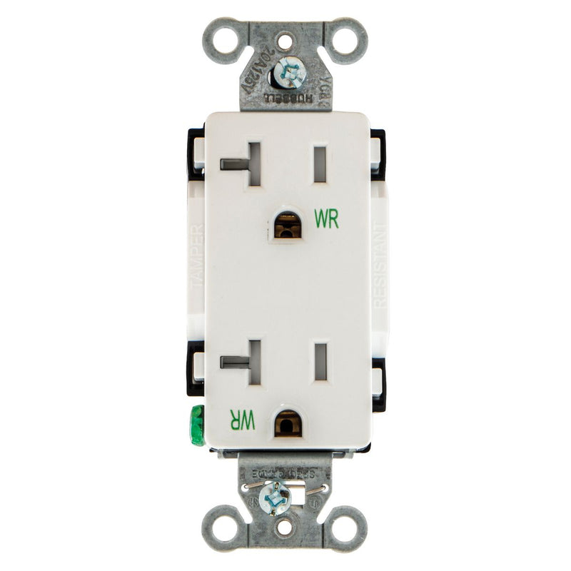 20 Amp WR TR Decora Outlet - White