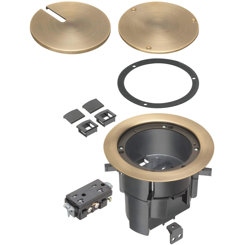 Arlington FLBR5420AB Recessed Floor Box Kit, Bronze