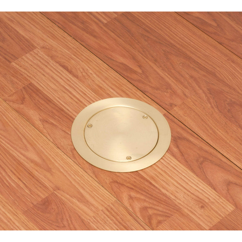 Arlington FLBR5420MB Recessed Floor Box Kit, Brass, Blank cover