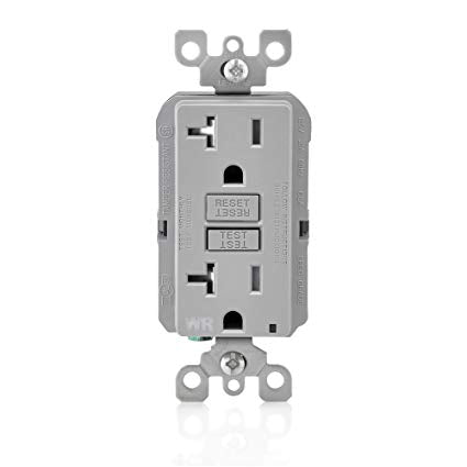 20 Amp GFCI WR TR Outlet - Gray