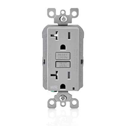 20 Amp GFCI WR TR Outlet - Gray