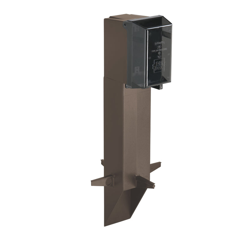 Arlington GPD19BR Outdoor Garden Post with Power Enclosure, Brown