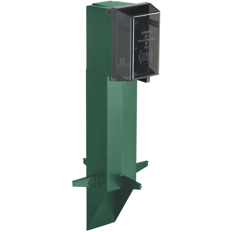 Arlington GPD19G Outdoor Garden Post with Power Enclosure, Black