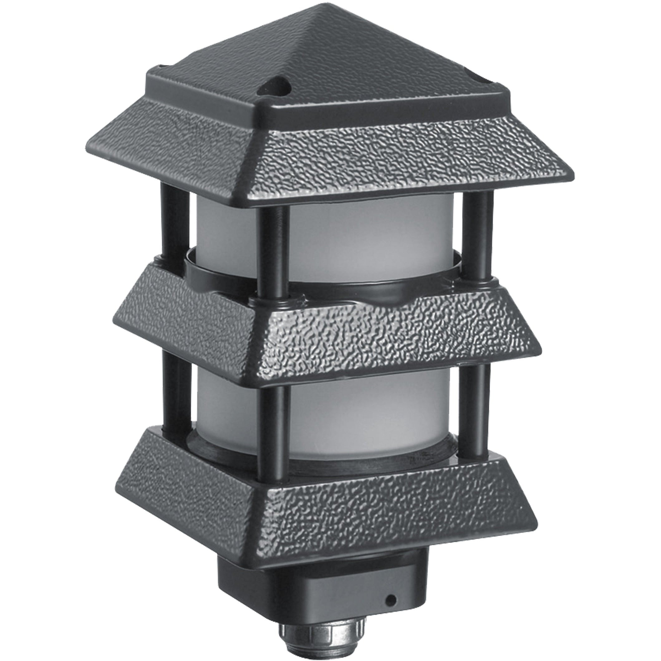 Arlington GPP60B Landscape Post Pagoda Light, Short Louvers, Black