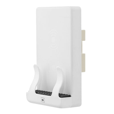 Wireless Qi Charging Phone Cradle Wall Mount, Dual Coil, White